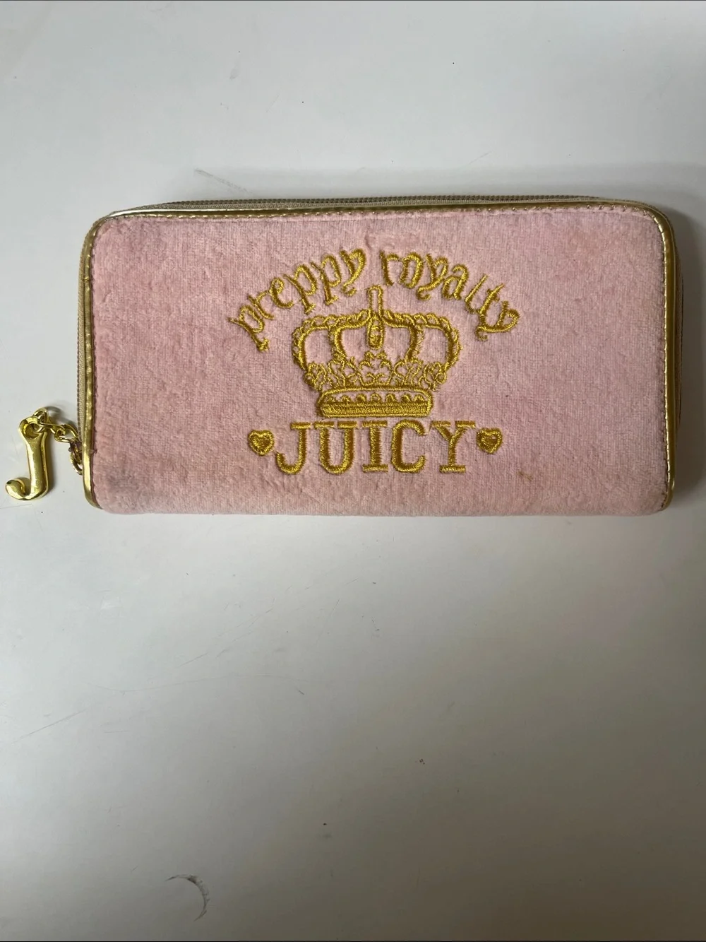 Juicy Couture Pink & Gold 'Preppy Royalty' Zip-Around Wallet